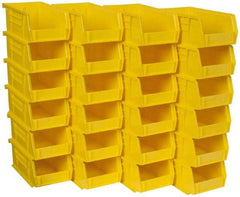 Akro-Mils - 10 Lb. Load Capacity, 7-3/8" Deep, Yellow Polymer Hopper Stacking Bin - 3" High x 4-1/8" Wide x 7-3/8" Long - Best Tool & Supply