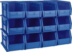 Akro-Mils - 30 Lb. Load Capacity, 10-7/8" Deep, Blue Polymer Hopper Stacking Bin - 5" High x 5-1/2" Wide x 10-7/8" Long - Best Tool & Supply