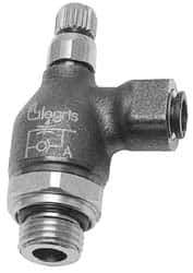 Legris - 4mm Tube OD x 1/8" BSPP Metal Flow Control Regulator - 0 to 145 psi, Buna Nitrile O-Ring & Treated Brass Material - Best Tool & Supply