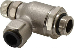 Legris - 10mm Tube OD x 3/8" BSPP Metal Flow Control Regulator - 0 to 145 psi, Buna Nitrile O-Ring & Treated Brass Material - Best Tool & Supply