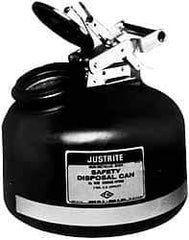 Justrite - Safety Disposal Cans Capacity (Gal.): 5.00 Material: Polyethylene - Best Tool & Supply