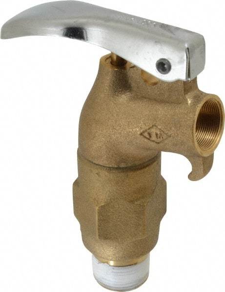 Justrite - 3/4" NPT Brass Rigid Drum Faucet - FM Approved, No Arrester, Self Closing - Best Tool & Supply