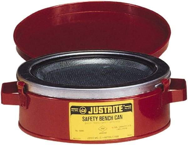 Justrite - Safety Bench Cans & Dip/Wash Tanks Type: Bench Can Capacity (Qt.): 1.00 - Best Tool & Supply