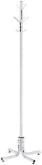 Safco - 4 Hooks, 21-1/2" Long x 21-1/2" Deep, Steel Floor Costumer - 69" High - Best Tool & Supply