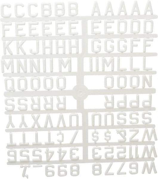 Ghent - Plastic Letter Kits Type: Reusable Letters Display Size: 3/4 (Inch) - Best Tool & Supply