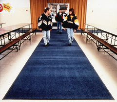 Entrance Mat: 60' Long, 6' Wide, Blended Yarn Surface Indoor, Medium-Duty Traffic, Vinyl Base, Brown