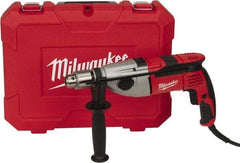 Milwaukee Tool - 120 Volt 1/2" Keyed Chuck Electric Hammer Drill - 0 to 24,000 & 0 to 56,000 BPM, 0 to 1,500 & 0 to 3,500 RPM - Best Tool & Supply