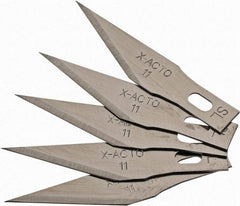 X-ACTO - 5 Piece Steel Hobby Blade - 1-19/32" OAL - Best Tool & Supply