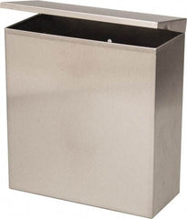 Made in USA - Stainless Steel Sanitary Napkin Disposal Unit - Surface Mount, 10" High x 9" Wide x 4" Deep, White - Best Tool & Supply