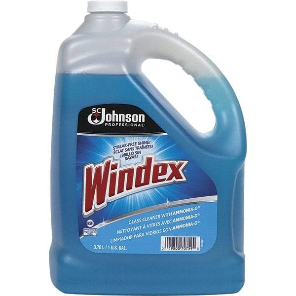 Windex - 1 Gal Bottle Ammonia Glass Cleaner - Use on Chrome, Hard Surfaces, Plexiglass, Stainless Steel - Best Tool & Supply