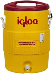 Igloo - 10 Gal Beverage Cooler - Plastic, Yellow/Red - Best Tool & Supply