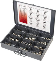 Value Collection - 36 Piece, Push to Connect Fitting Kit - Mixed Universal Threads, 12mm Tube - Best Tool & Supply