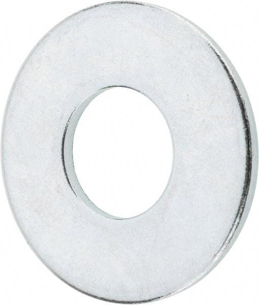 Value Collection - 9/16" Screw, Grade 2 Steel USS Flat Washer - 5/8" ID x 1-1/2" OD, 7/64" Thick, Zinc-Plated Finish - Best Tool & Supply