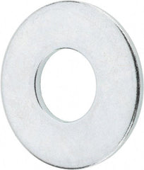 Value Collection - 9/16" Screw, Grade 2 Steel USS Flat Washer - 5/8" ID x 1-1/2" OD, 7/64" Thick, Zinc-Plated Finish - Best Tool & Supply