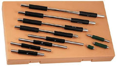 Mitutoyo - 1 to 11 Inch Long, 11 Piece Micrometer Calibration Standard Set - Accuracy Up to 0.000012 Inch, For Use with Outside Micrometer, Includes Carrying Case - Best Tool & Supply