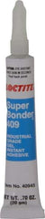 Loctite - 0.70 oz Tube Clear Instant Adhesive - Series 409, 75 sec Working Time, 24 hr Full Cure Time, Bonds to Metal, Plastic & Rubber - Best Tool & Supply