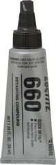 Loctite - 50 mL Tube, Silver, High Strength Paste Retaining Compound - Series 660, 24 hr Full Cure Time, Heat Removal - Best Tool & Supply