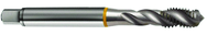 M2.3x0.40 6H 3-Flute Cobalt Yellow Ring Semi-Bottoming 40 degree Spiral Flute Tap-Bright - Best Tool & Supply