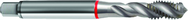 M3x0.50 6H 3-Flute Cobalt Red Ring Semi-Bottoming 40 degree Spiral Flute Tap-Bright - Best Tool & Supply