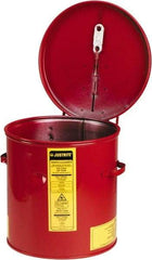 Justrite - 2 Gallon Capacity, 24-Gauge Coated Steel Body, Red Dip Tank - 10 Inch High x 9-3/8 Inch Diameter - Best Tool & Supply