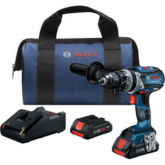 Bosch - 18 Volt 1/2" Keyless Chuck Cordless Hammer Drill - 0 to 31,500 BPM, 0 to 2,100 RPM, Reversible - Best Tool & Supply