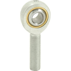 Tritan - 3/4" ID, 3-3/4" Max OD, 11,550 Lb Max Static Cap, Male Spherical Rod End - 3/4-16 RH, 7/8" Shank Diam, 1-3/4" Shank Length, Zinc Plated Carbon Steel with Sintered Oil Impregnated Bronze Raceway - Best Tool & Supply