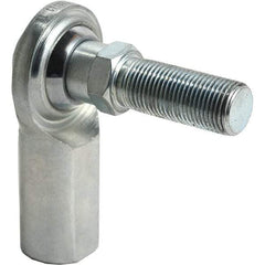 Tritan - 5/8" ID, 9,800 Lb Max Static Cap, Female Spherical Rod End - 5/8-18 UNF RH, 3/4" Shank Diam, 1-3/8" Shank Length, Zinc Plated Carbon Steel with Low Carbon Steel Raceway - Best Tool & Supply