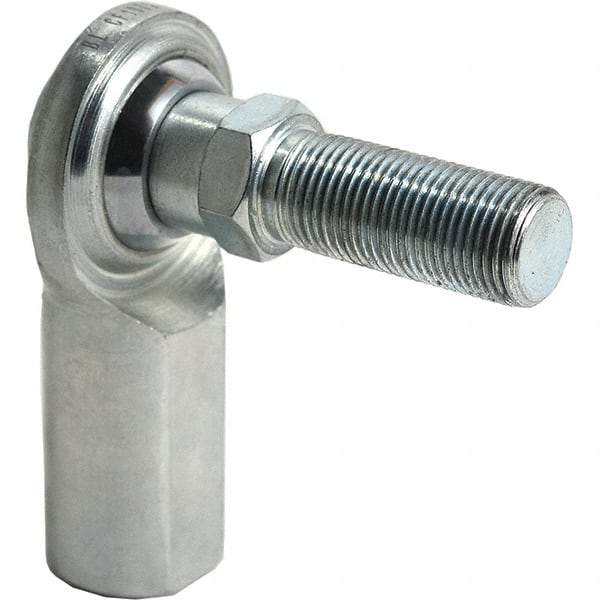 Tritan - 3/4" ID, 14,250 Lb Max Static Cap, Female Spherical Rod End - 3/4-16 UNF RH, 7/8" Shank Diam, 1-9/16" Shank Length, Zinc Plated Carbon Steel with PTFE Lined Chrome Steel Raceway - Best Tool & Supply