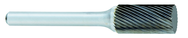 SA-7 -- 3/4 x 1 LOC x 1/4 Shank x 2 OAL Cylindrical Carbide Medium Right Hand Spiral Burr - Best Tool & Supply