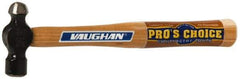 Vaughan Bushnell - 1/4 Lb Head Ball Pein Hammer - Hickory Handle, 10-1/4" OAL - Best Tool & Supply