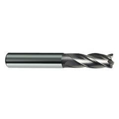 10mm Dia. x 72mm Overall Length 4-Flute Square End Solid Carbide SE End Mill-Round Shank-Center Cut-Uncoated - Best Tool & Supply