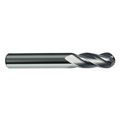 3/32" Dia. - 1-1/2" OAL - 30 Helix Bright CBD Ball Nose EM - 4 FL - Best Tool & Supply