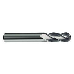 3/8" Dia. - 2-1/2" OAL - 30 Helix Bright CBD Ball Nose EM - 4 FL - Best Tool & Supply