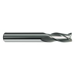 3/8 Dia. x 3 Overall Length 3-Flute Square End Solid Carbide SE End Mill-Round Shank-Center Cut-Uncoated - Best Tool & Supply