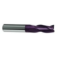 1/2 Dia. x 3 Overall Length 3-Flute Square End Solid Carbide SE End Mill-Round Shank-Center Cut-Firex - Best Tool & Supply