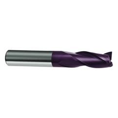 9/16 Dia. x 3-1/2 Overall Length 3-Flute Square End Solid Carbide SE End Mill-Round Shank-Center Cut-Firex - Best Tool & Supply