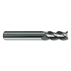 7/16" Dia. - 3" OAL - 45° Helix Bright Carbide End Mill - 3 FL - Best Tool & Supply