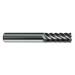 1/4" Dia. - 2-1/2" OAL - 45° Helix Bright Carbide End Mill - 6 FL - Best Tool & Supply