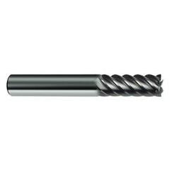 5/16" Dia. - 2-1/2" OAL - 45° Helix Bright Carbide End Mill - 6 FL - Best Tool & Supply