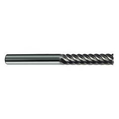 3/8" Dia. - 3" OAL - 45° Helix Bright Carbide End Mill - 6 FL - Best Tool & Supply