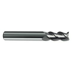 10mm Dia. - 72mm OAL - 45° Helix Bright Carbide End Mill - 3 FL - Best Tool & Supply