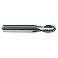 3/8" Dia. - 2-1/2" OAL - 30 Helix Bright CBD Ball Nose EM - 2 FL - Best Tool & Supply