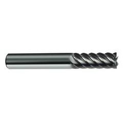 5mm Dia. - 57mm OAL - 45° Helix Bright Carbide End Mill - 6 FL - Best Tool & Supply