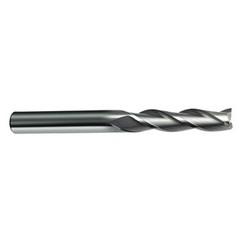 8mm Dia. - 100mm OAL - 45° Helix Bright Carbide End Mill - 2 FL - Best Tool & Supply