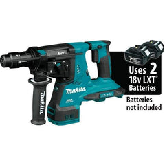 Makita - 36 Volt 1-1/8" SDS Plus Chuck Cordless Rotary Hammer - 5000 BPM, 0 to 980 RPM, Reversible - Best Tool & Supply