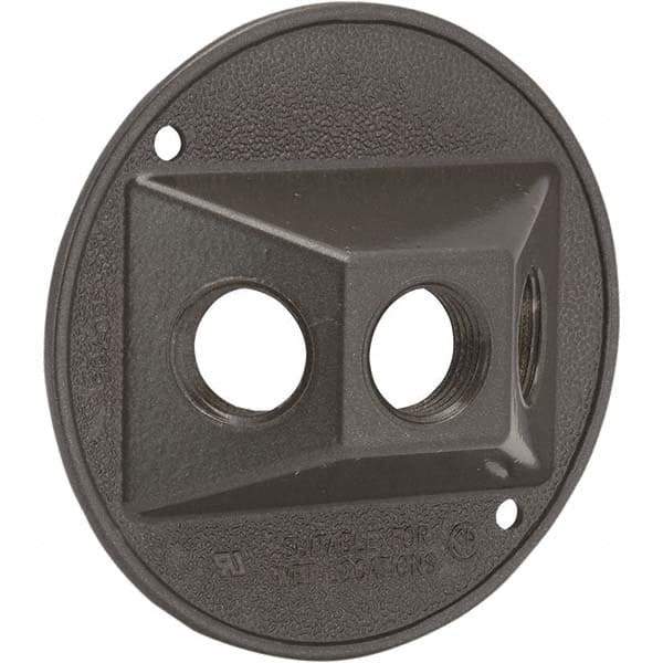 Hubbell-Raco - Weatherproof Box Covers Cover Shape: Round Number of Holes in Outlet: 3 - Best Tool & Supply