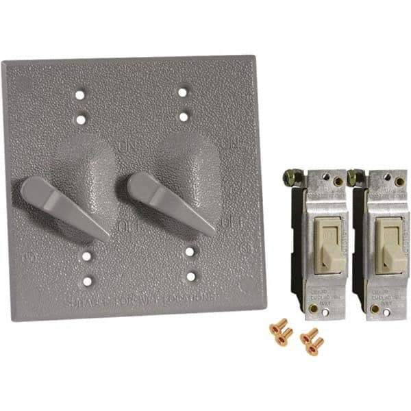 Hubbell-Raco - Weatherproof Box Covers Cover Shape: Rectangle Number of Holes in Outlet: 2 - Best Tool & Supply