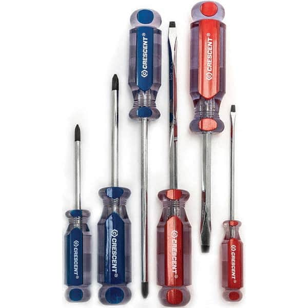 Crescent - Screwdriver Sets Screwdriver Types Included: Philips , Slotted Number of Pieces: 6 - Best Tool & Supply