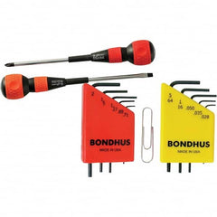 Bondhus - Screwdriver Sets Screwdriver Types Included: Slotted & Phillips Number of Pieces: 12 - Best Tool & Supply