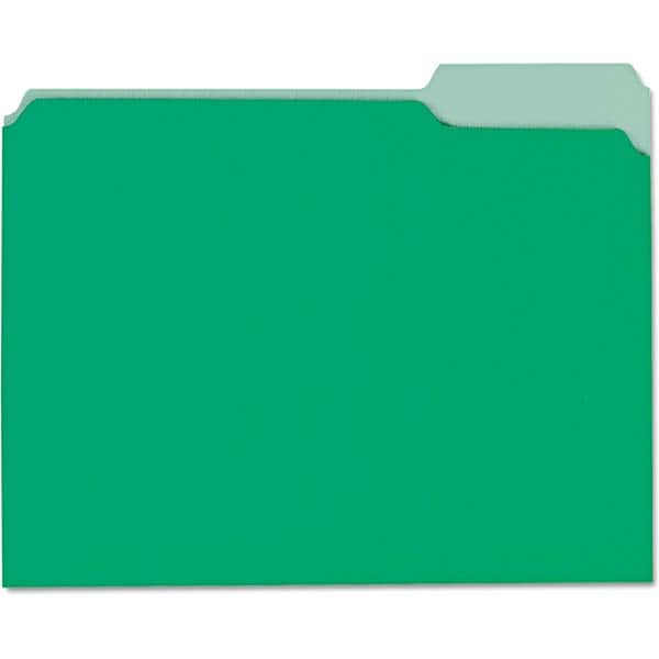 UNIVERSAL - File Folders, Expansion Folders & Hanging Files Folder/File Type: File Folders with Top Tab Color: Green - Best Tool & Supply